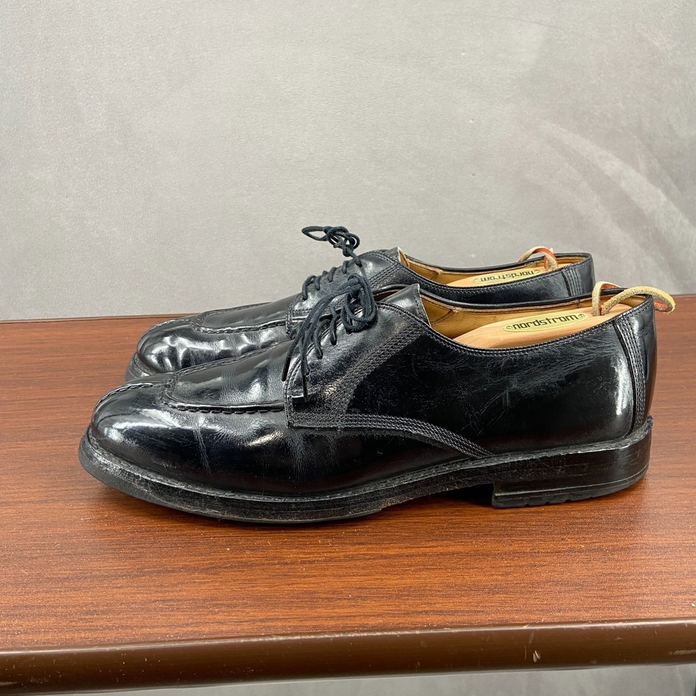 Allen Edmonds Dellwood 1304 Mens 10 R Dress Shoes Black Leather Split Toe Oxford